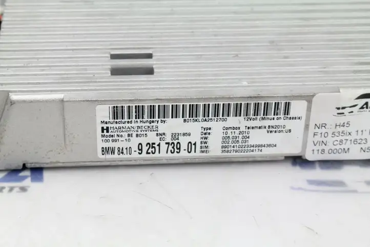 BMW X3 F25 (2010 - 2017) 9251739 Bluetooth модуль — фото 2