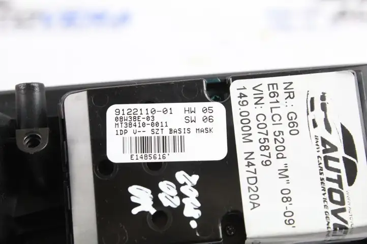 BMW 5 E60 E61 (2004 - 2010) 9122110 Кнопка стеклоподъемников — фото 2