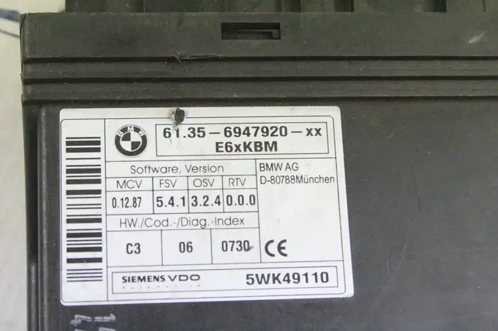BMW 5 E60 E61 (2004 - 2010) 6947920 Модуль управления кузовом (BCM) — фото 2