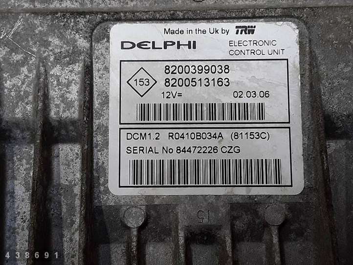 Renault Modus (2004 - 2007)  8200399038 Блок управления двигателя
