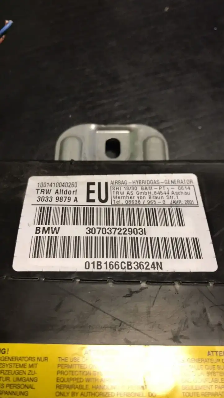 BMW 3 E46 (1998 - 2005) 30703722903I Подушка безопасности двери — фото 3