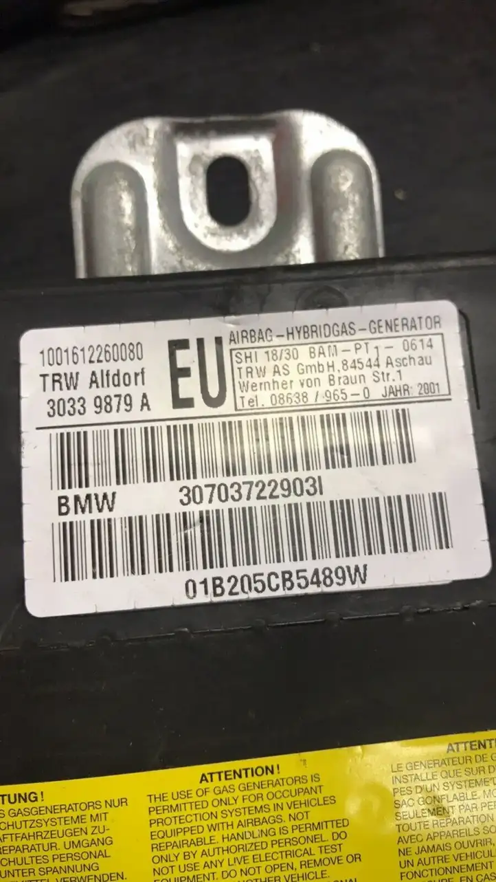 BMW 3 E46 (1998 - 2005) Подушка безопасности двери — фото 4