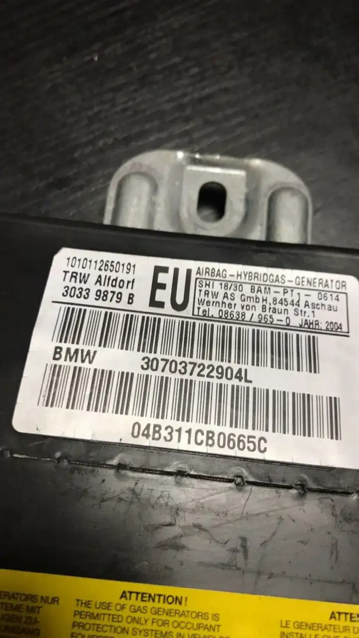 BMW 3 E46 (1998 - 2005) 30703722904L Подушка безопасности двери — фото 4
