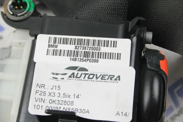 BMW X3 F25 (2010 - 2017) 7367250 Передний ремень безопасности — фото 3