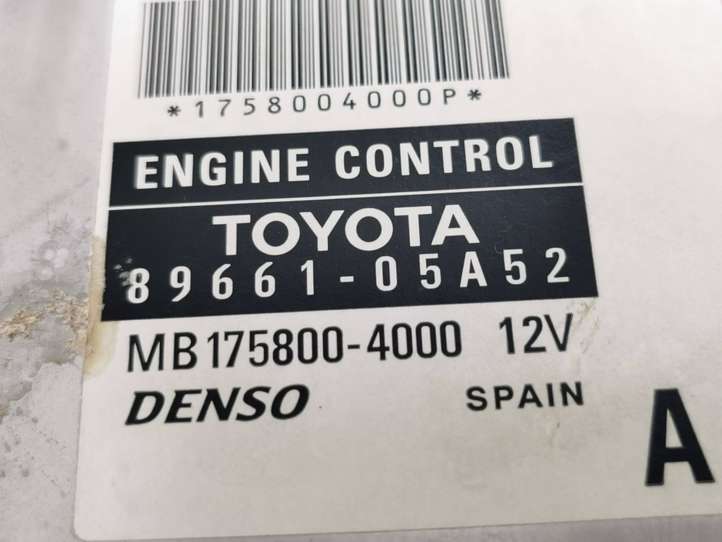 Toyota Avensis T250 (2006 - 2009)  8966105A52 Блок управления двигателя