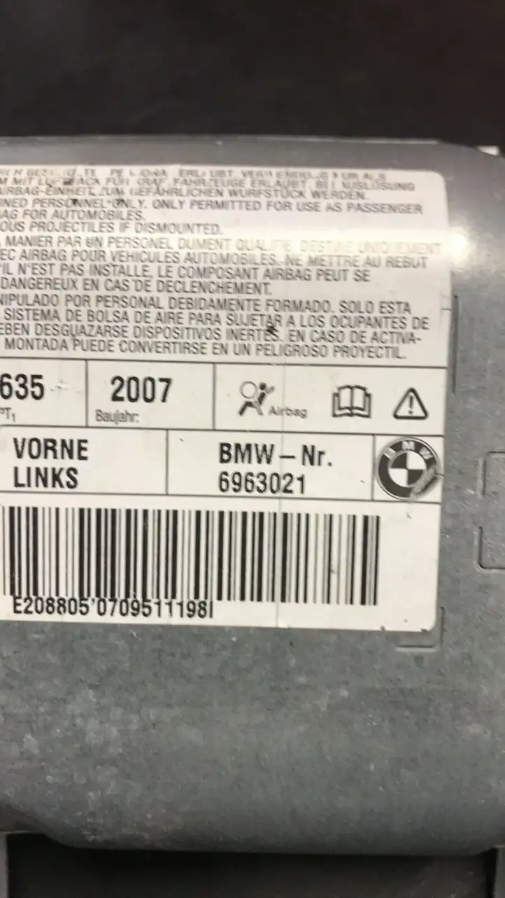 BMW 5 E60 E61 (2004 - 2010) 6963021 Подушка безопасности двери — фото 4