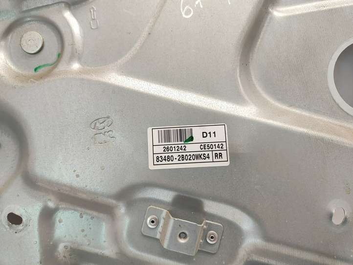 Hyundai Santa Fe (2005 - 2009)  834802B020WKS4  Механизм для электрического подъема окон задней двери (без двигателя)