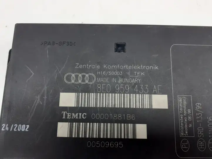 Audi A4 S4 B6 8E 8H (2000 - 2006) 8E0959433AE Модуль комфорта — фото 3