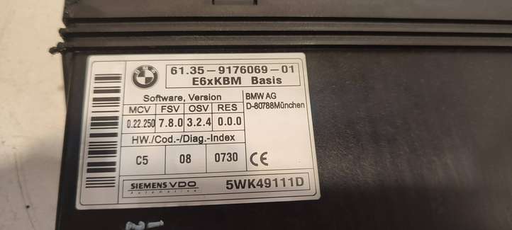 BMW 5 E60 E61 (2004 - 2010)  9176069 Mодуль kомфортa