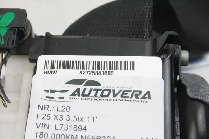 BMW X3 F25 (2010 - 2017) 7258436 Передний ремень безопасности — фото 3