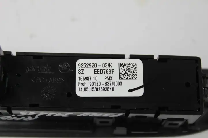 BMW 3 F30 F35 F31 (2012 - 2018) 9252920 Другие включатели / ручки/ переключатели — фото 2