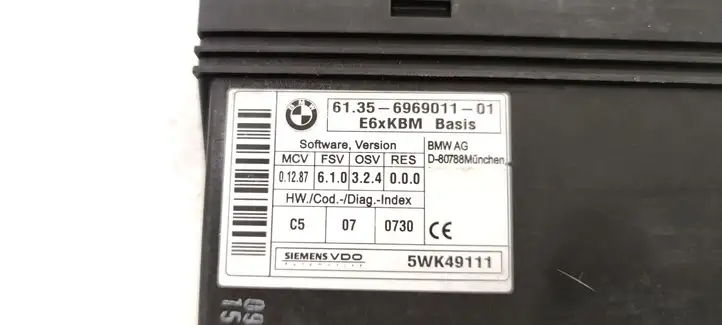 BMW 5 E60 E61 (2004 - 2010) 5WK49111 Модуль комфорта — фото 3