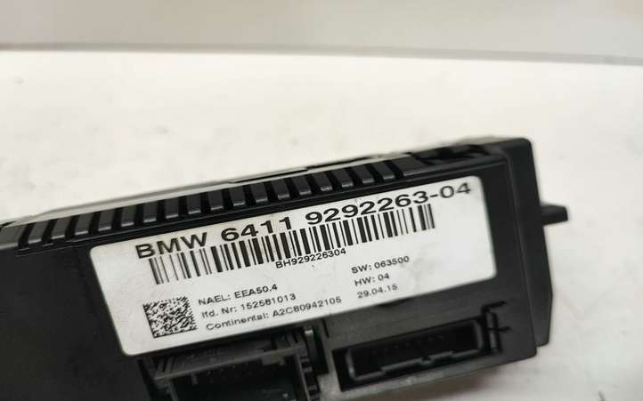 BMW X1 E84 (2009 - 2015)  9292263 Блок управления кондиционера воздуха / климата/ печки (в салоне)