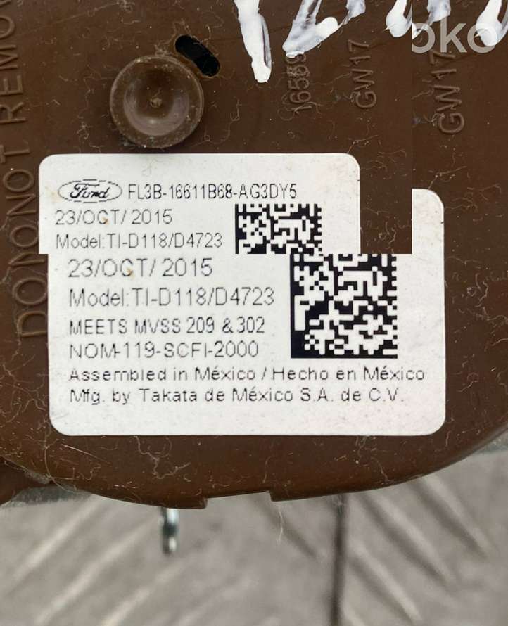 Ford F-Series (2014 - 2018)  FL3B16611B68A Задний ремень безопасности