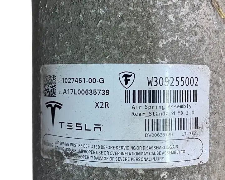 Tesla Model X (2015 - 2021) 102746100G Задний амортизатор (пневмоподвеска) — фото 3