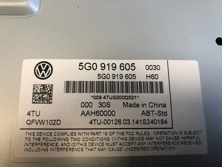 Volkswagen Golf VII (2013 - 2019) 5G0919605 Контроллер мультимедийной системы — фото 6