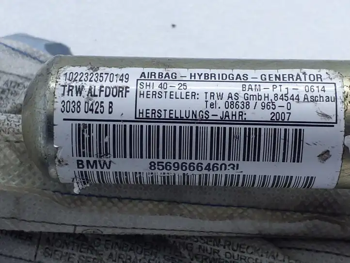 BMW 3 E90 E91 (2005 - 2012) 30380425B Боковая подушка безопасности шторка — фото 3