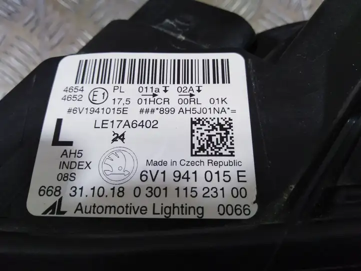 Skoda Fabia Mk3 (NJ) (2015 - 2021) 6V1941015E Передняя фара — фото 6