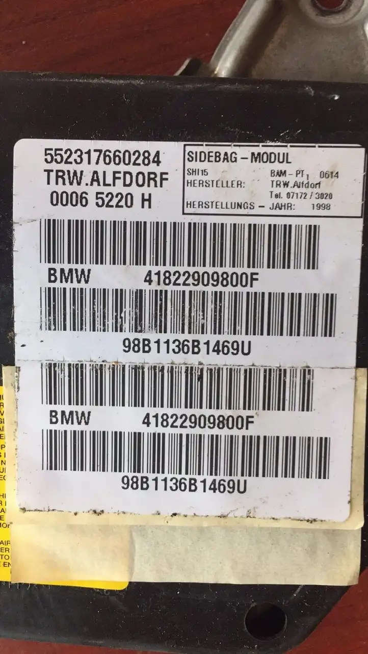 BMW X5 E53 (1999 - 2006) 41822909800 Подушка безопасности задней двери — фото 3