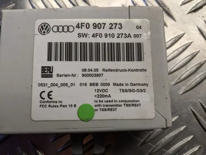 Audi A6 S6 C6 4F (2004 - 2008) 4F0910273A Блок управления TPMS — фото 5