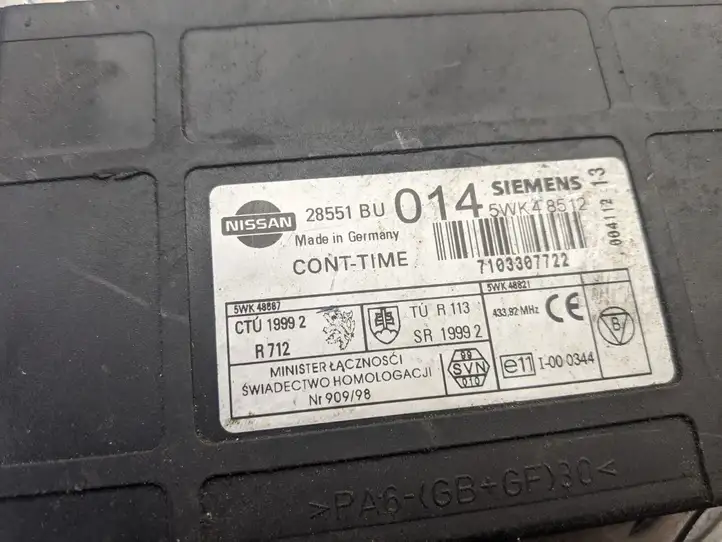 Nissan Almera (2000 - 2006) 28551BU014 Модуль комфорта — фото 5