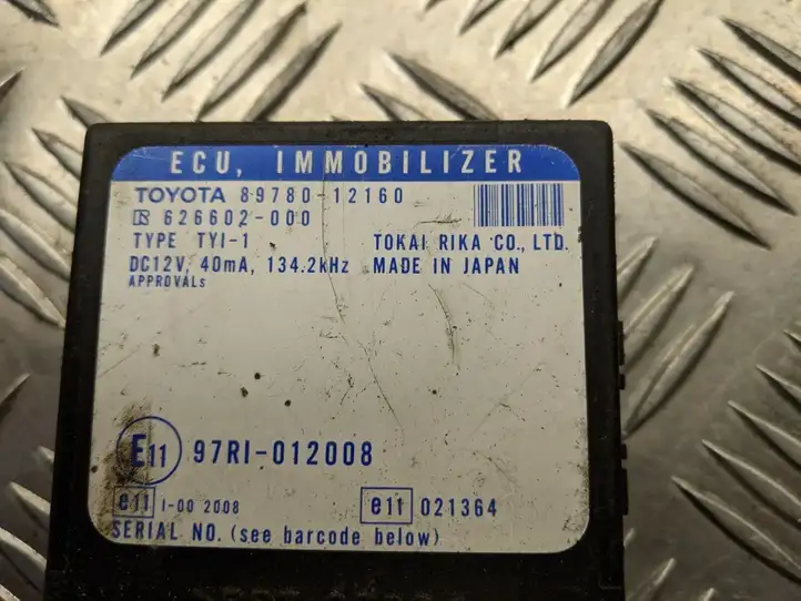 Toyota Corolla E120 E130 (2000 - 2004) 8978012160 Блок иммобилайзера — фото 5