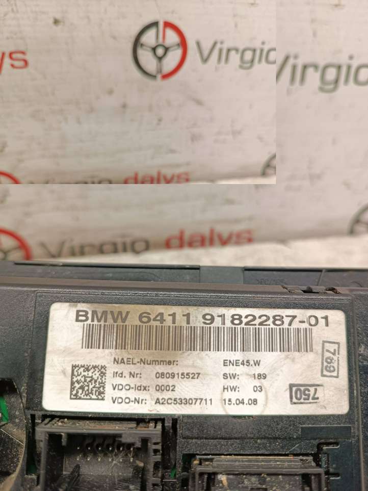 BMW 3 E90 E91 (2005 - 2012)  9182287 Блок управления кондиционера воздуха / климата/ печки (в салоне)