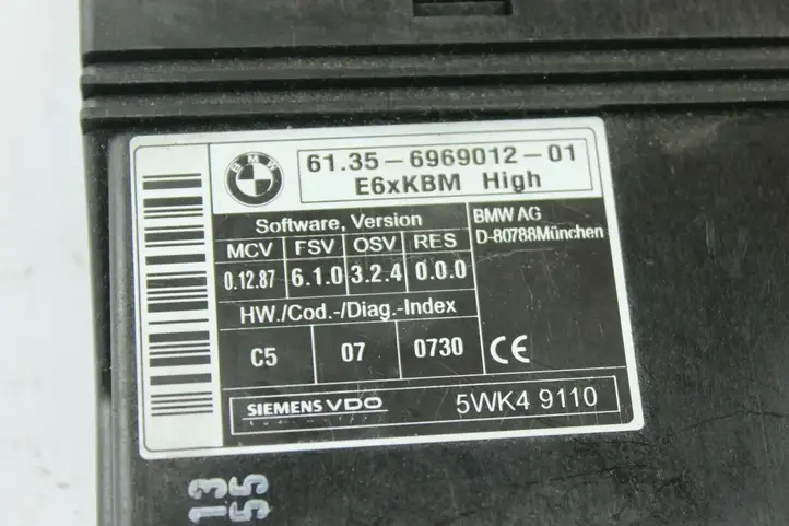 BMW 5 E60 E61 (2004 - 2010) 6969012 Модуль комфорта — фото 2