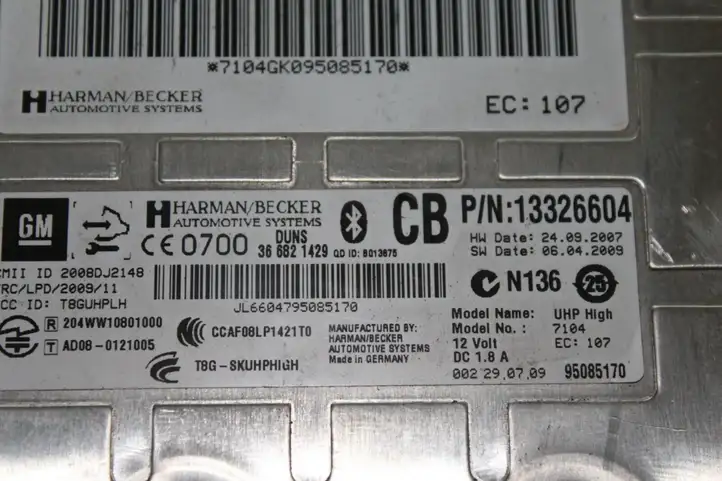 Opel Insignia A (2008 - 2017) 13326604 Bluetooth модуль — фото 3