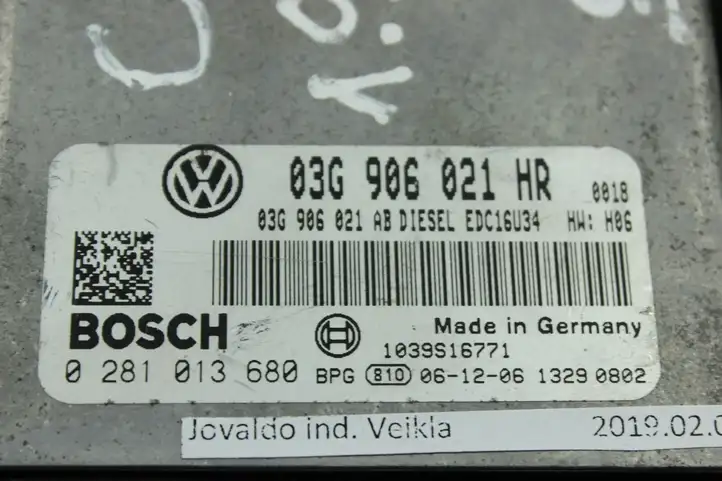 Volkswagen Caddy (2004 - 2010) 03G906021HR Блок управления двигателем (ЭБУ) — фото 2
