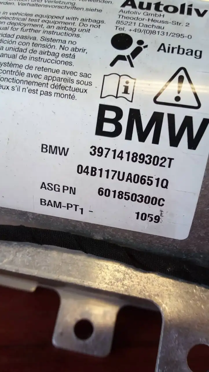 BMW 7 E65 E66 (2001 - 2008) 39714189302T Подушка безопасности пассажира — фото 2