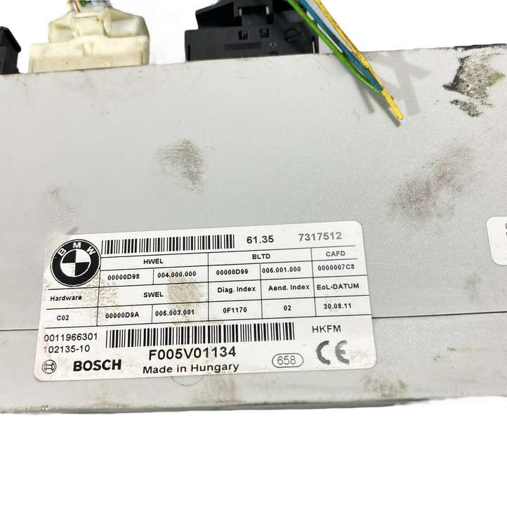 BMW 5 GT F07 (2010 - 2017)  7317512 Звукоизоляция багажника