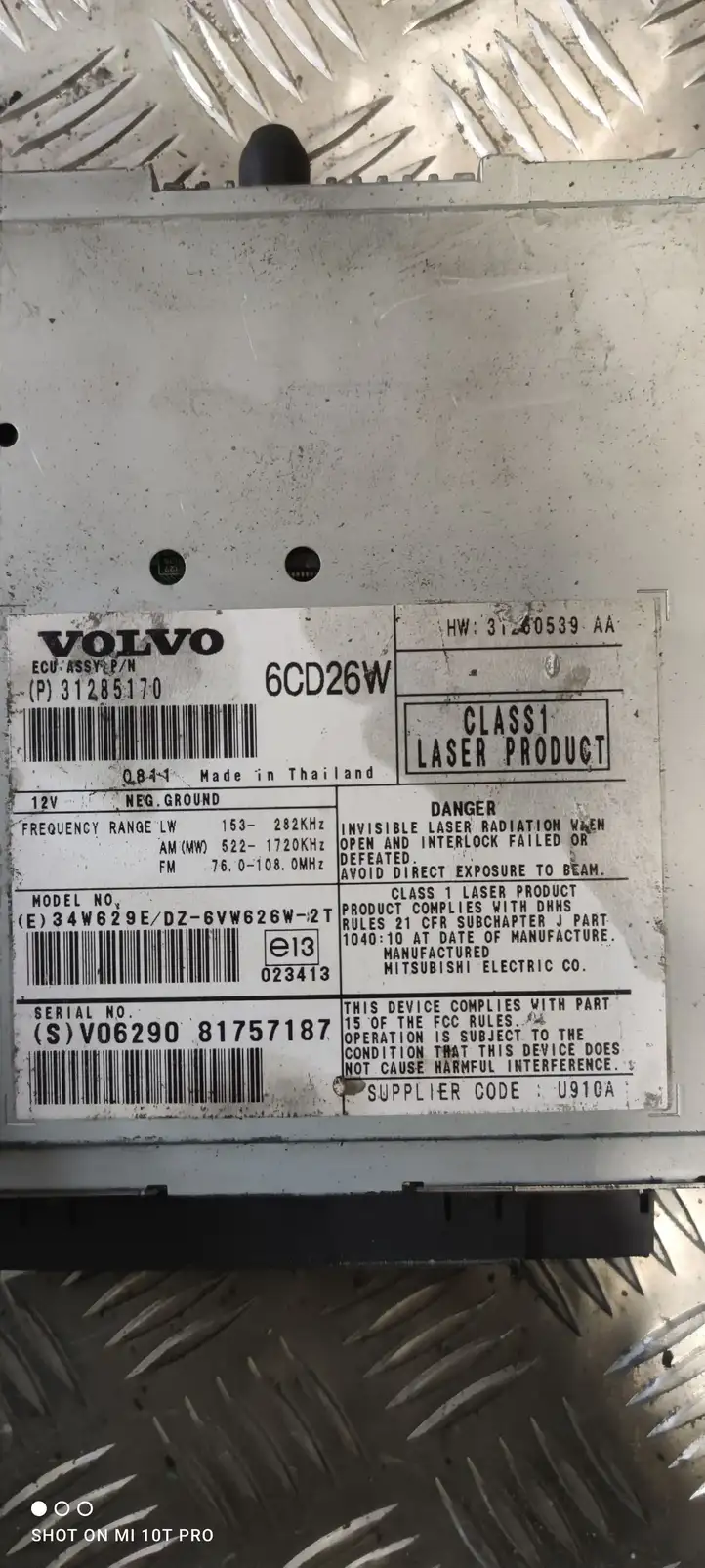 Volvo XC90 (2006 - 2014) 31285170 Магнитола / мультимедийная система — фото 3