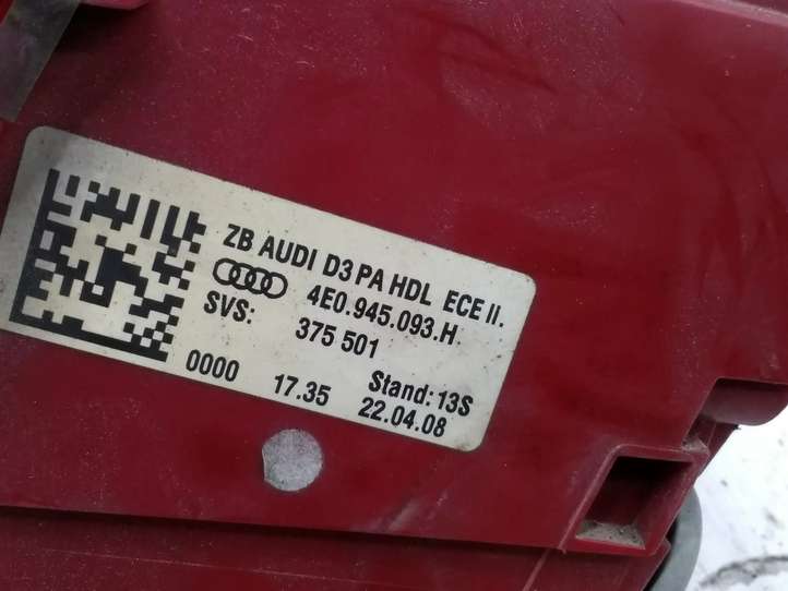 Audi A8 (2007 - 2010)  4E0945093H Задний фонарь в крышке багажника