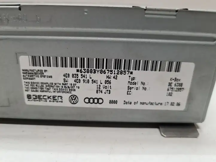 Audi Q7 4L (2005 - 2009) 4E0035541L Магнитола / мультимедийная система — фото 5
