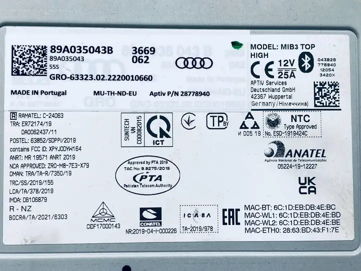 Audi Q4 Sportback e-tron (2021 - ) 89A035043B Навигационный привод CD/DVD — фото 5