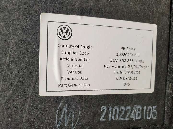 Volkswagen Atlas (2020 - )  3CM858855B Звукоизоляция багажника