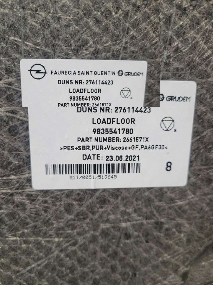 Opel Mokka B (2020 - )  9835541780 Звукоизоляция багажника