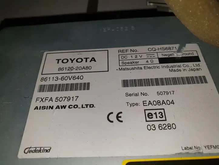 Toyota Avensis T270 (2009 - 2012) 8612020A80 Магнитола / мультимедийная система — фото 8