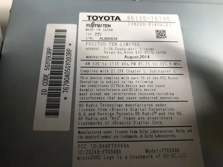Lexus CT 200H (2013 - 2017) 8613076790 Магнитола / мультимедийная система — фото 3