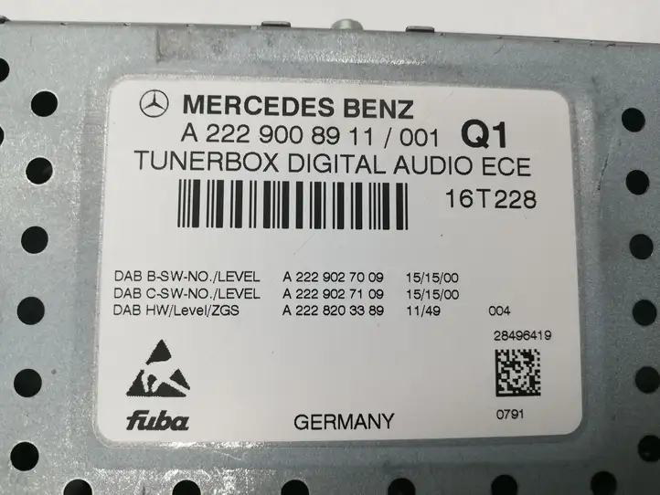 Mercedes-Benz C W205 (2014 - 2021) A2229008911 Блок Hi-Fi аудиосистемы — фото 2