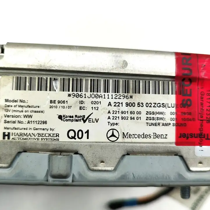 Mercedes-Benz (2010 - ) A2219005302 Усилитель звука — фото 7