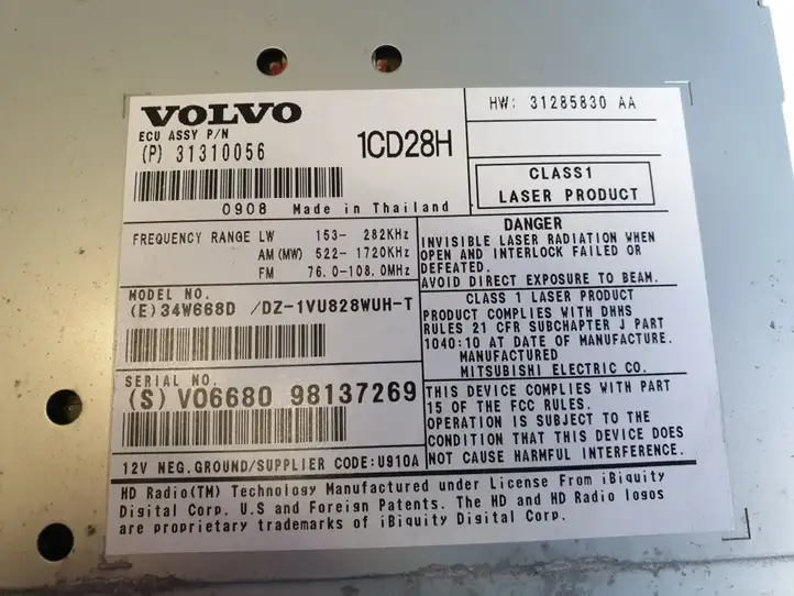Volvo XC90 (2002 - 2006) 31310056 Магнитола / мультимедийная система — фото 3