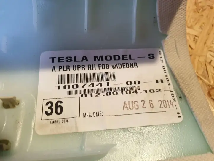 Tesla Model S (2012 - 2016) 1007441 Комплект потолочной обшивки — фото 5