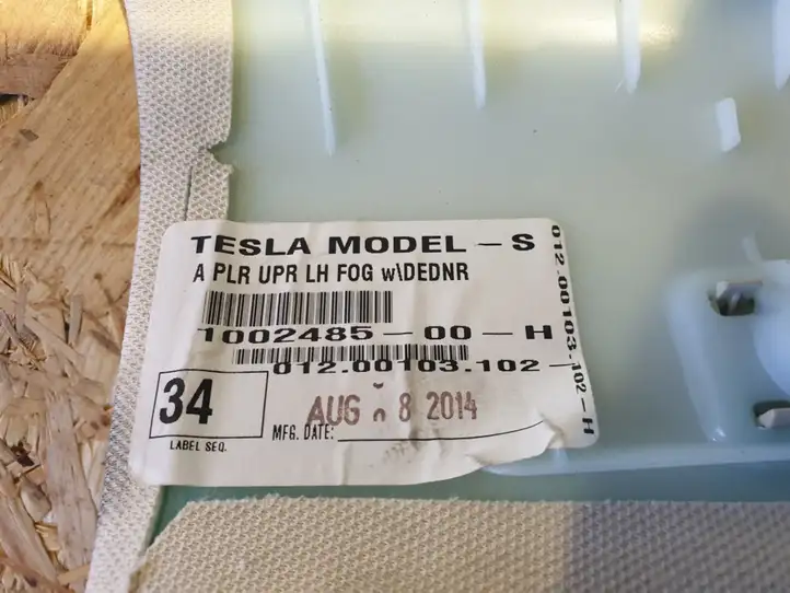 Tesla Model S (2012 - 2016) 1002485 Комплект потолочной обшивки — фото 4