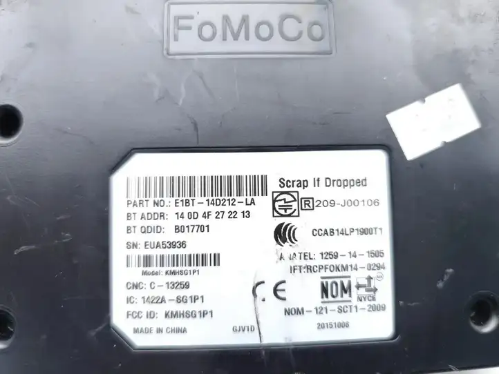 Ford (2016 - ) E1BT14D212LA Кронштейн блока Bluetooth — фото 7
