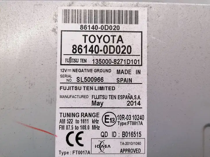 Toyota Yaris (2014 - 2019) 861400D020 Магнитола / мультимедийная система — фото 6