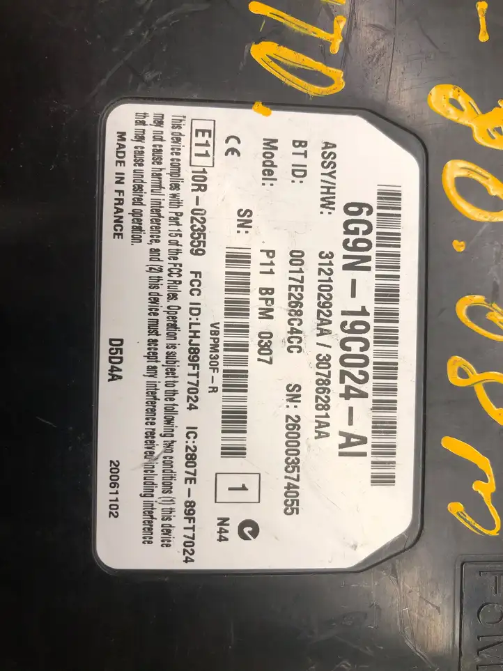 Volvo S80 (2006 - 2009) 6G9N19C024AI Bluetooth модуль — фото 4