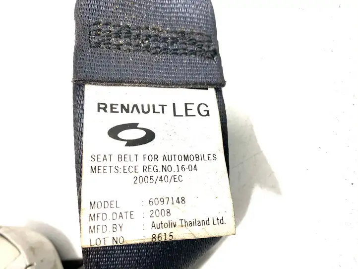 Renault Koleos I (2008 - 2016) 615410100 Задний ремень безопасности — фото 4