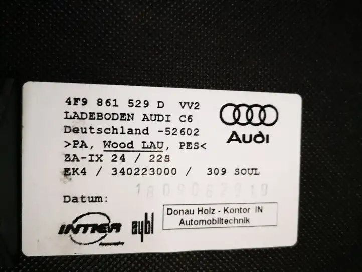 Audi A6 S6 C6 4F (2004 - 2008) 4F9861529D Пол багажника — фото 2